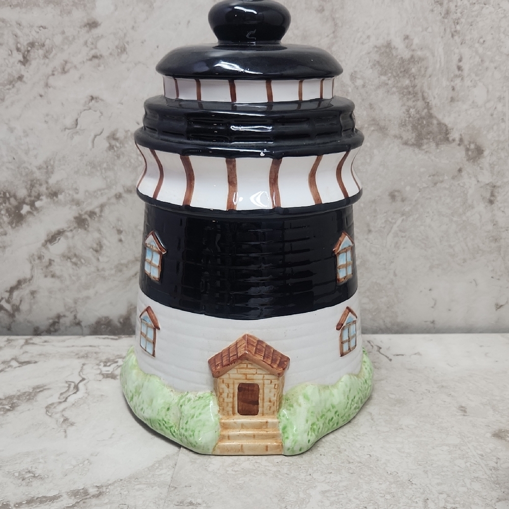 Ceramic Lighthouse Cookie Jar
